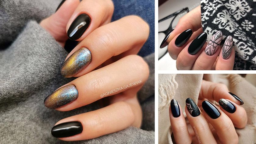 Black nails for autumn 2020